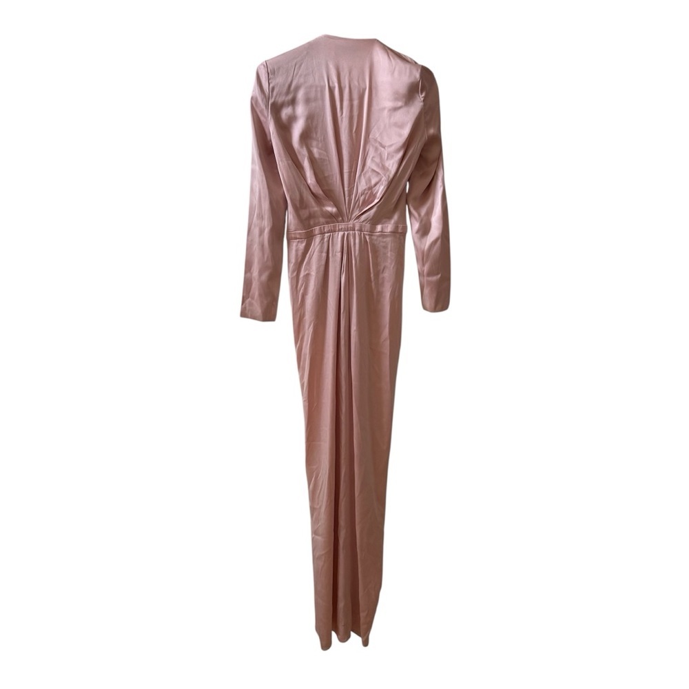 ALEXANDRE VAUTHIER Ruched Crystal Embellished Silk Maxi Dress in Blush Sz 4 US - Picture 5 of 11